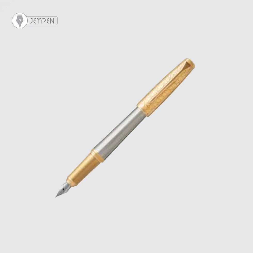 خودنویس پارکر پی کی پریمیوم بدنه استیل گیره طلا