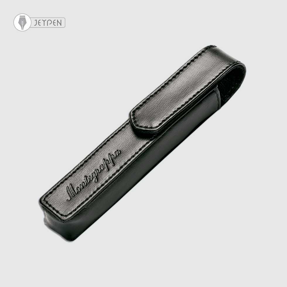 کیف قلم چرم مونته گراپا مدل لارج رنگ مشکی