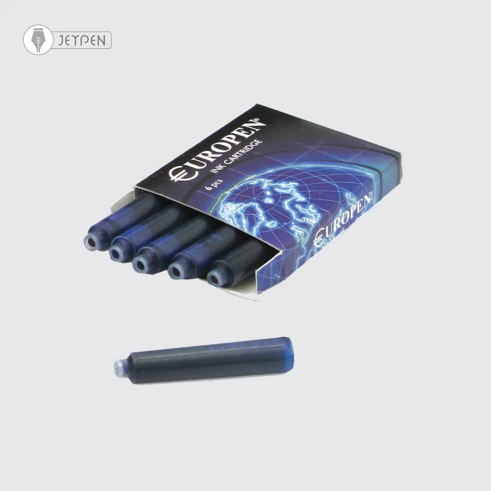 کارتریج جوهر خودنویس یوروپن بسته 6 عددی رنگ آبی