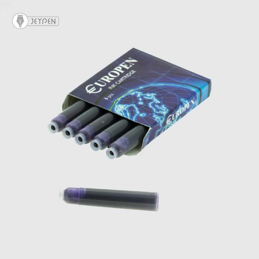 کارتریج جوهر خودنویس یوروپن بسته 6 عددی رنگ بنفش