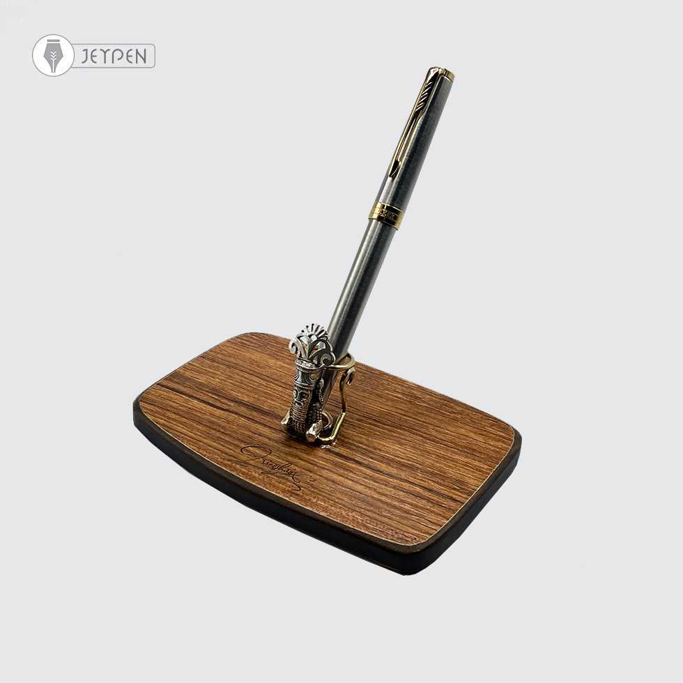 جاقلمی چوب و نقره طرح هخامنشی مدل 1