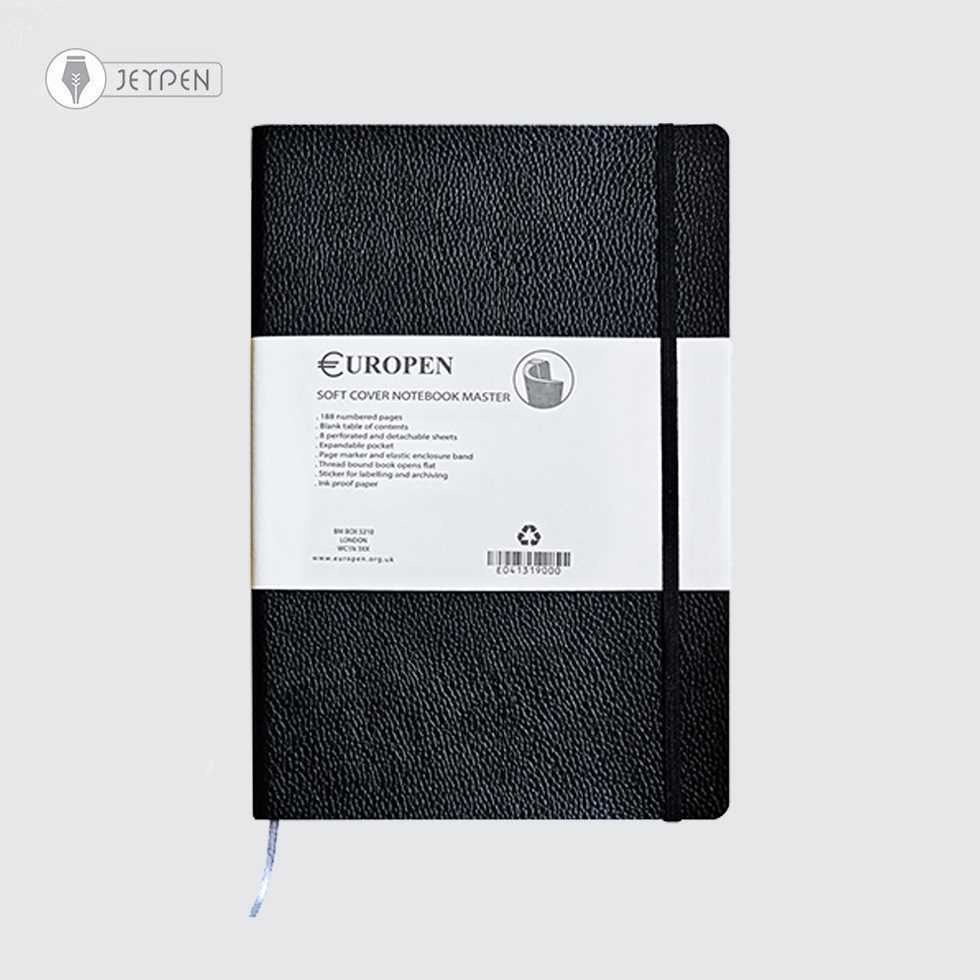 دفتر یوروپن مدل مستر سایز وزیری رنگ مشکی