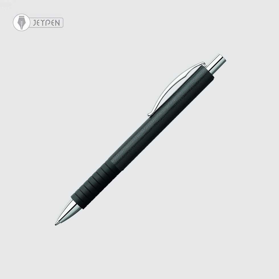 خودکار فابرکاستل مدل بیسیک چرمی رنگ مشکی