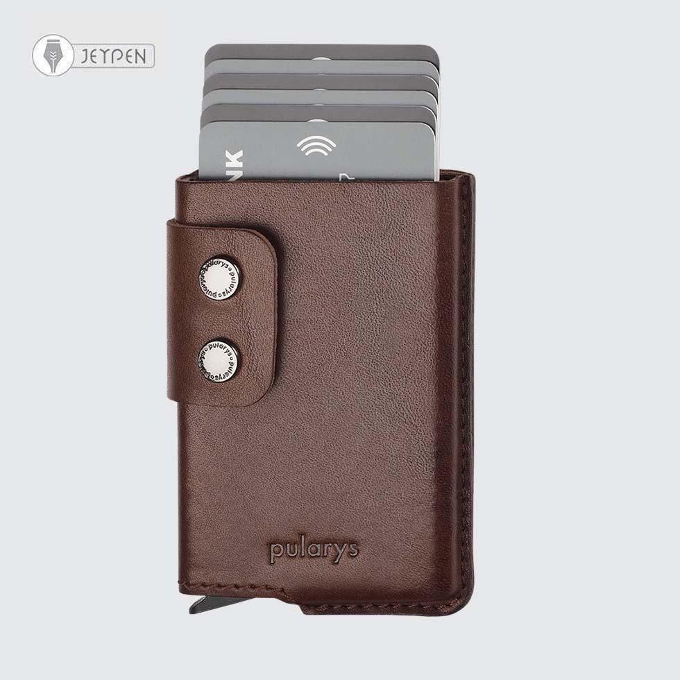 جاکارتی پولاریس مدل FUNKY wallet رنگ قهوه‌ای چرم نومد - 1