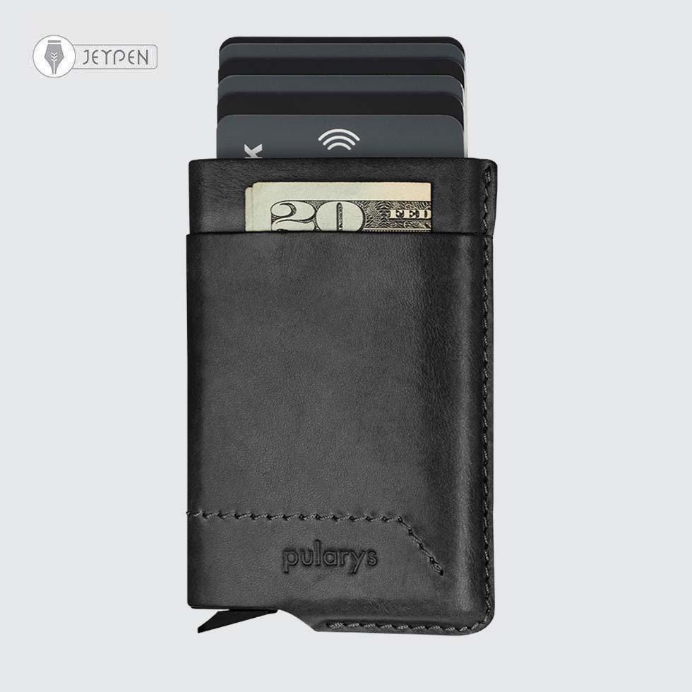 جاکارتی پولاریس مدل GOBI wallet رنگ مشکی چرم نومد - 0