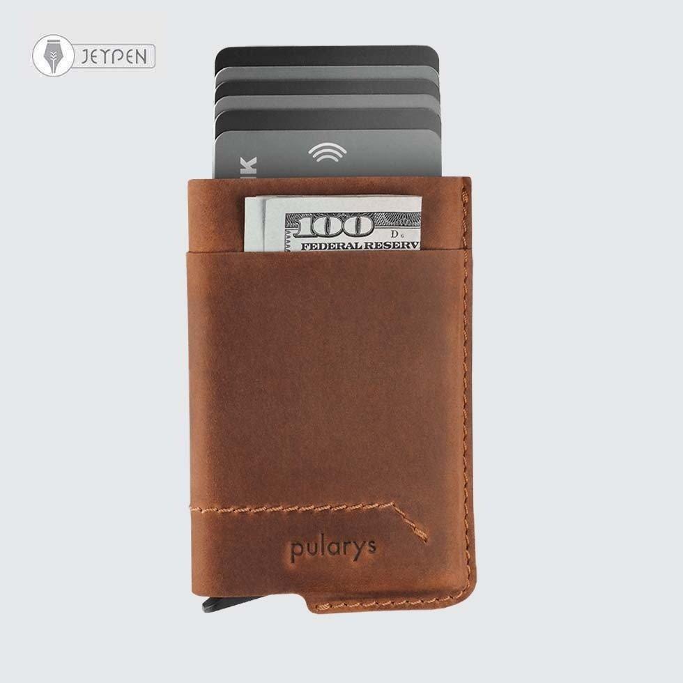 جاکارتی پولاریس مدل GOBI wallet رنگ شتری چرم هانتر