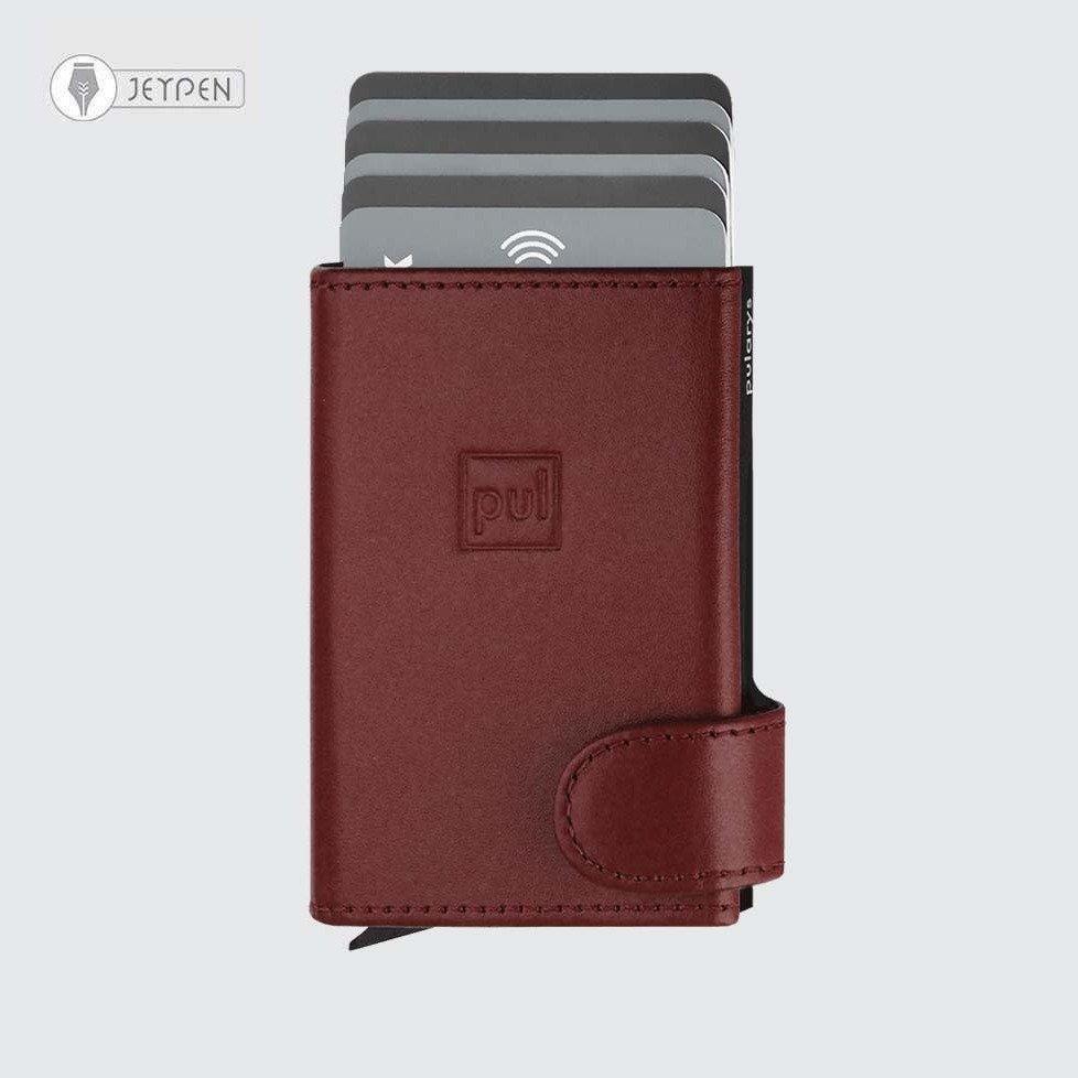 جاکارتی پولاریس مدل SOLO wallet رنگ آلبالویی چرم ایتالیایی - 0