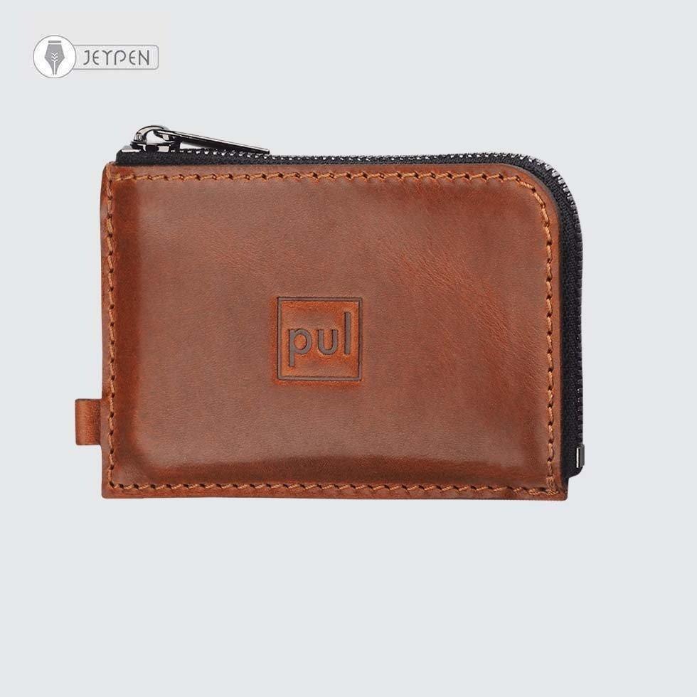 جاکارتی پولاریس مدل OLDTIMER SLIM wallet رنگ شتری چرم نومد