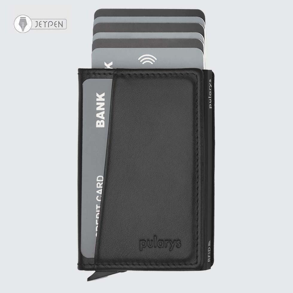 جاکارتی پولاریس مدل KANGOO wallet رنگ مشکی چرم ایتالیایی