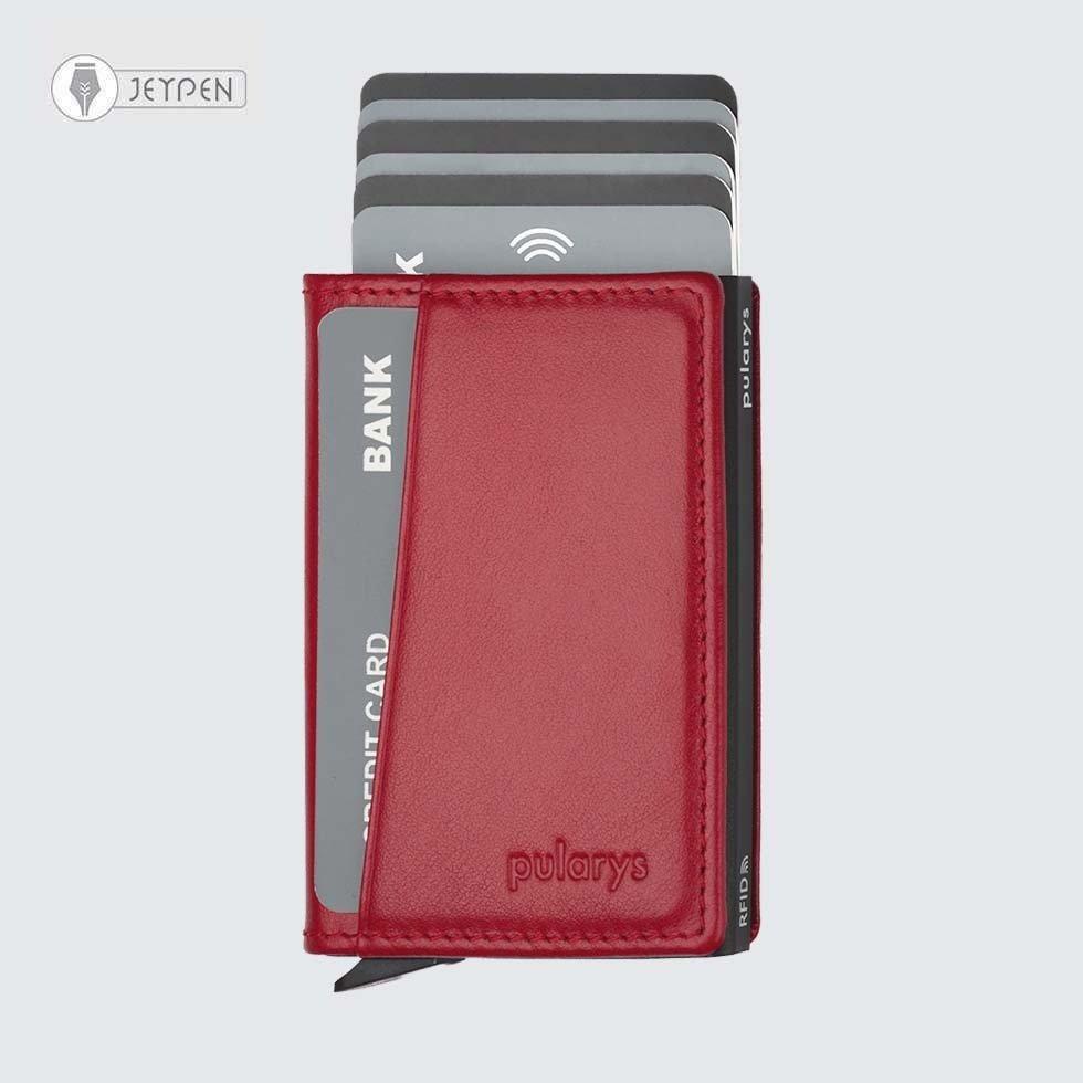 جاکارتی پولاریس مدل KANGOO wallet رنگ قرمز چرم ایتالیایی