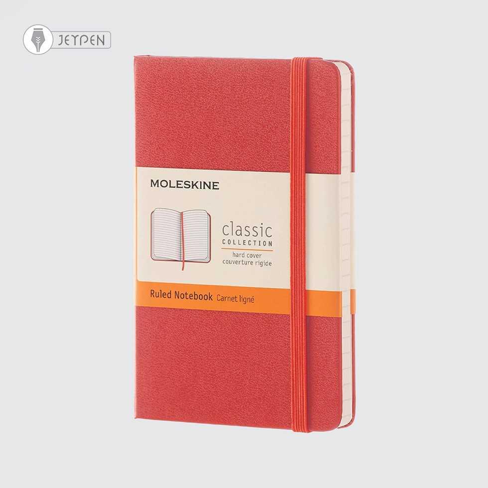 دفترچه Moleskine رنگ نارنجی سایز A6 جلد گالینگور