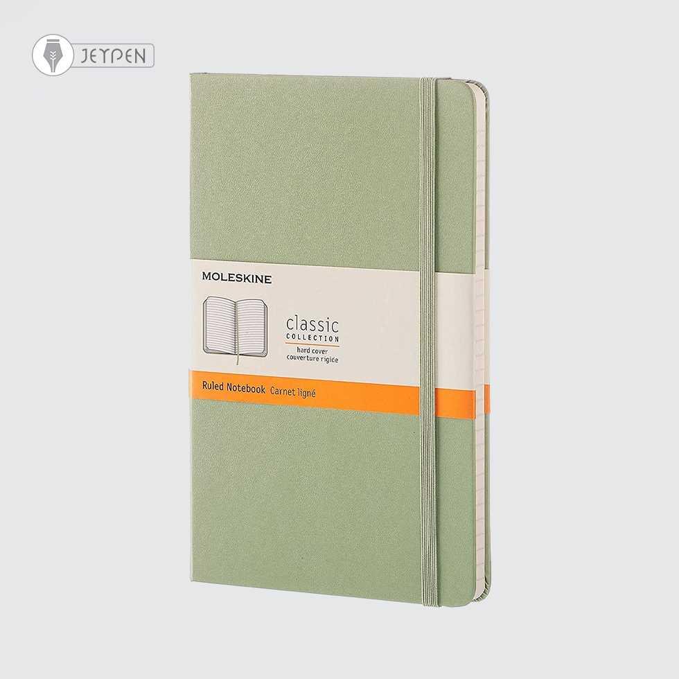 دفتر Moleskine رنگ سبز سایز A5 جلد گالینگور