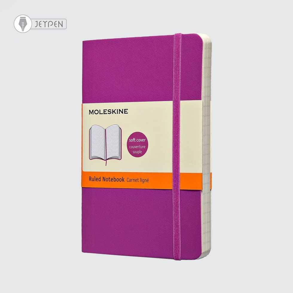 دفترچه Moleskine ارغوانی سایز A6 جلد شومیز