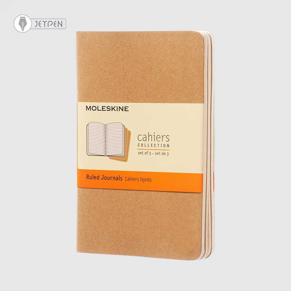 دفترچه Moleskine رنگ کرافت پک 3 تایی سایز A6