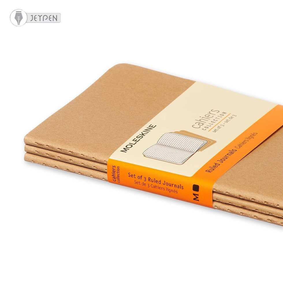 دفترچه Moleskine رنگ کرافت پک 3 تایی سایز A6 - 4