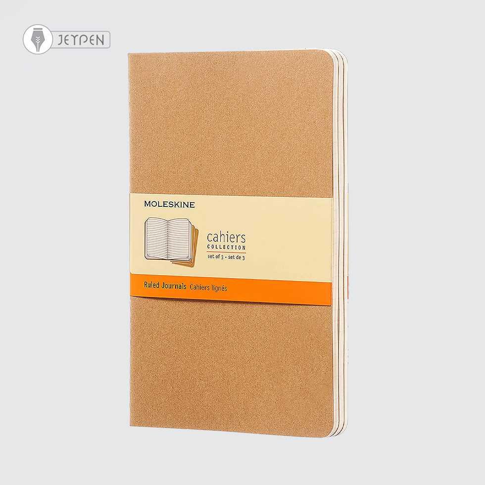 دفتر Moleskine رنگ کرافت پک 3 تایی سایز A5