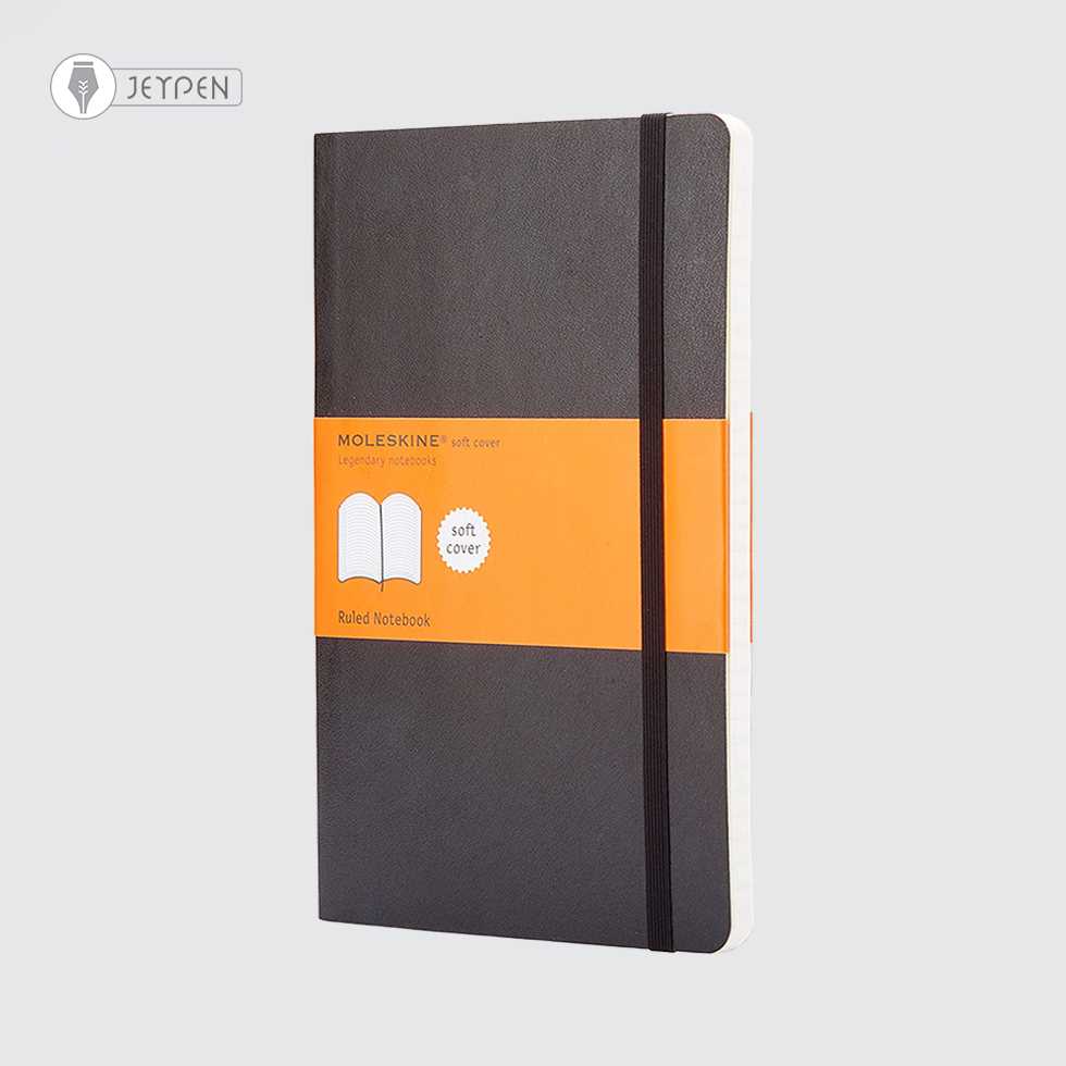 دفتر Moleskine رنگ مشکی سایز A5 جلد شومیز