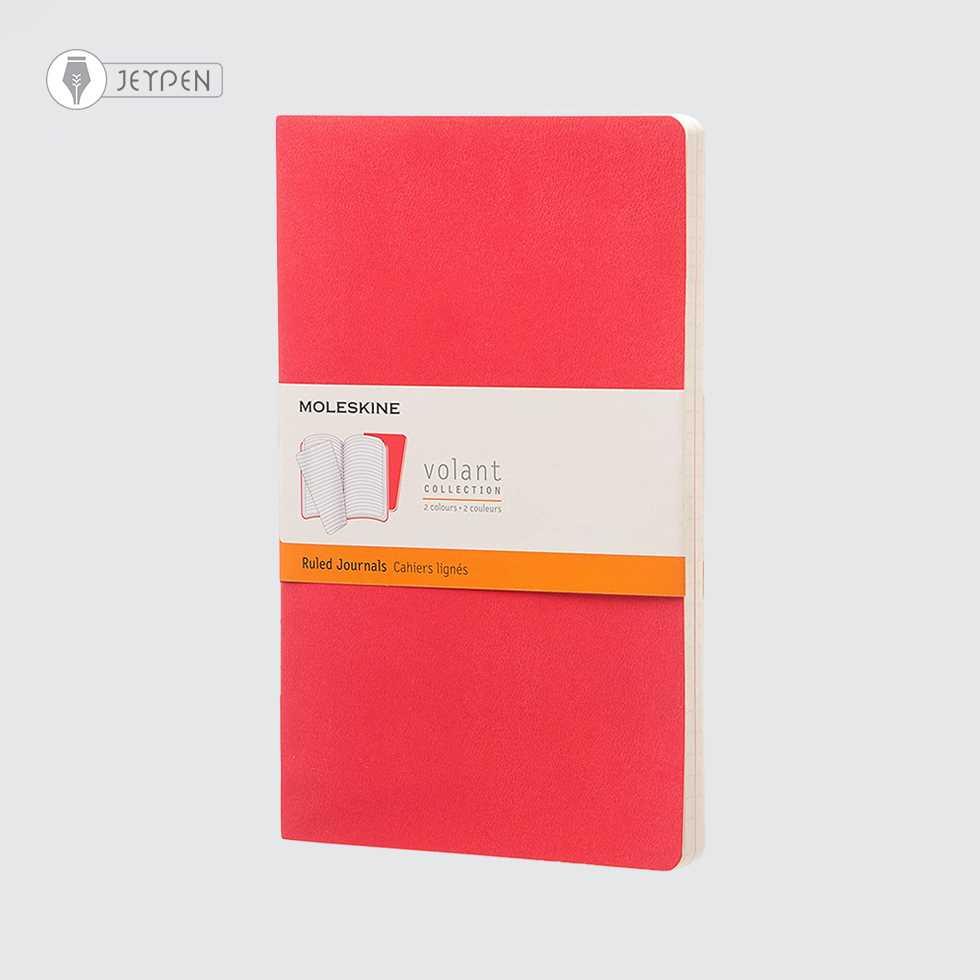 دفتر Moleskine رنگ قرمز پک 2 تایی سایز A5