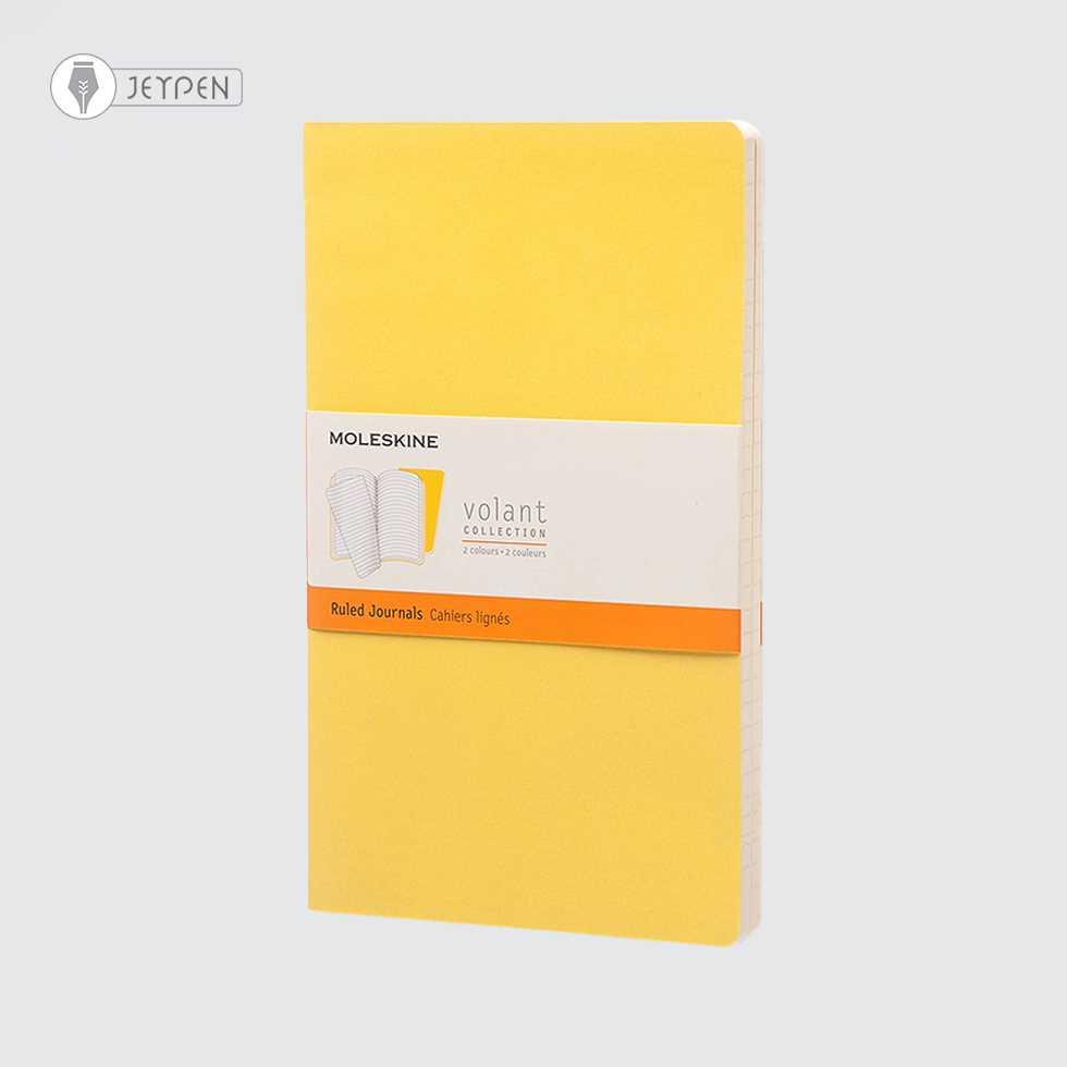 دفتر Moleskine رنگ زرد پک 2 تایی سایز A5