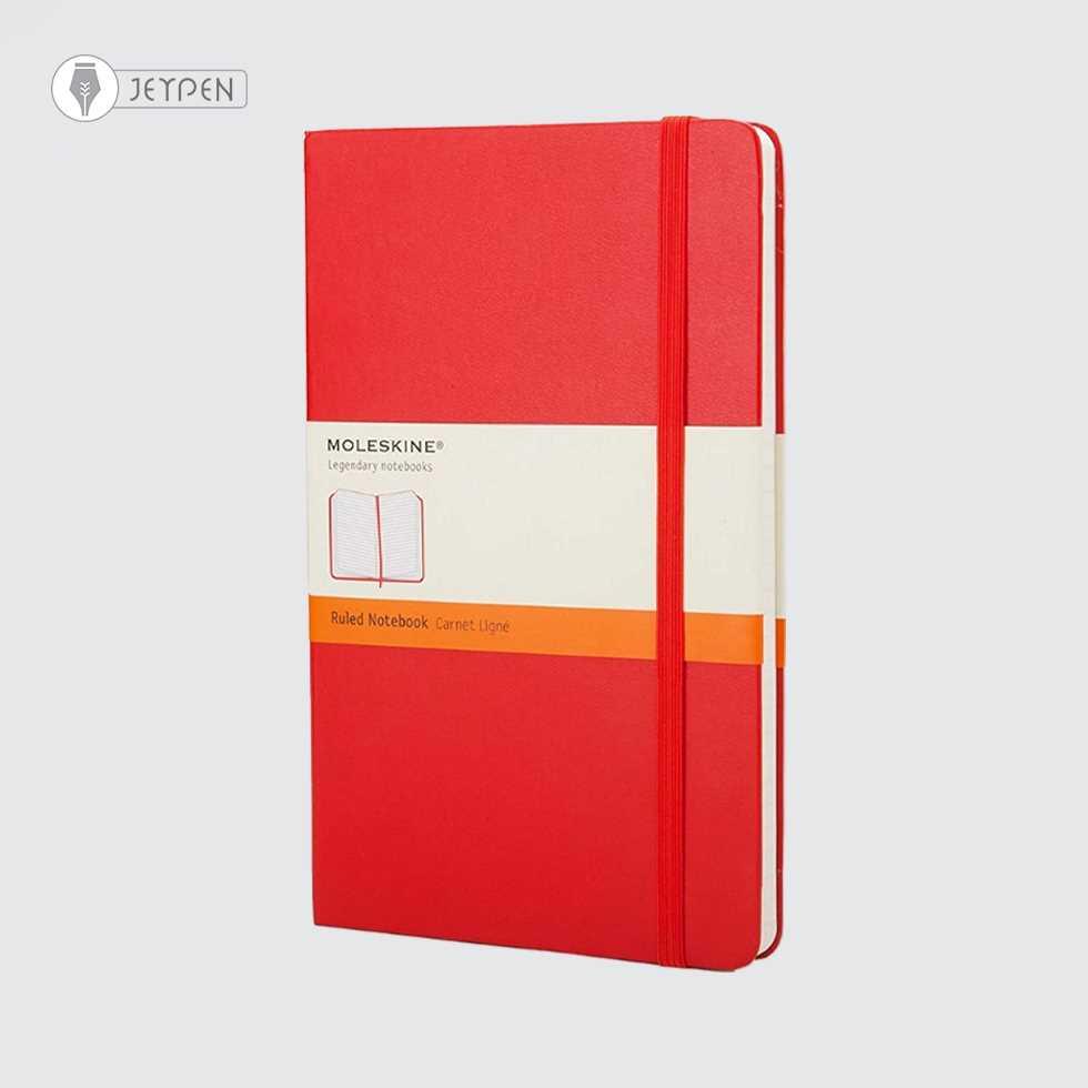 دفترچه Moleskine رنگ قرمز سایز A6 جلد گالینگور