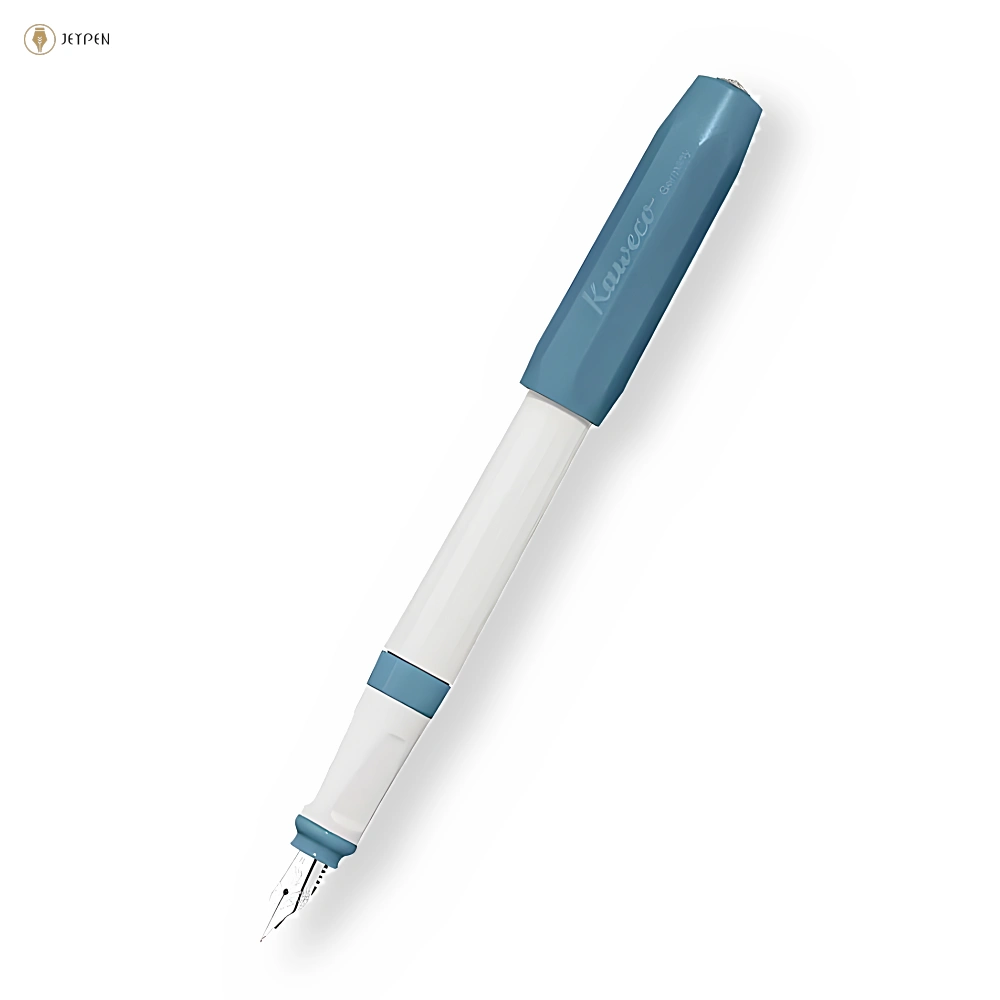 خودنویس کاوکو مدل پرکئو رنگ شامبره (سفید آبی) سرقلم F