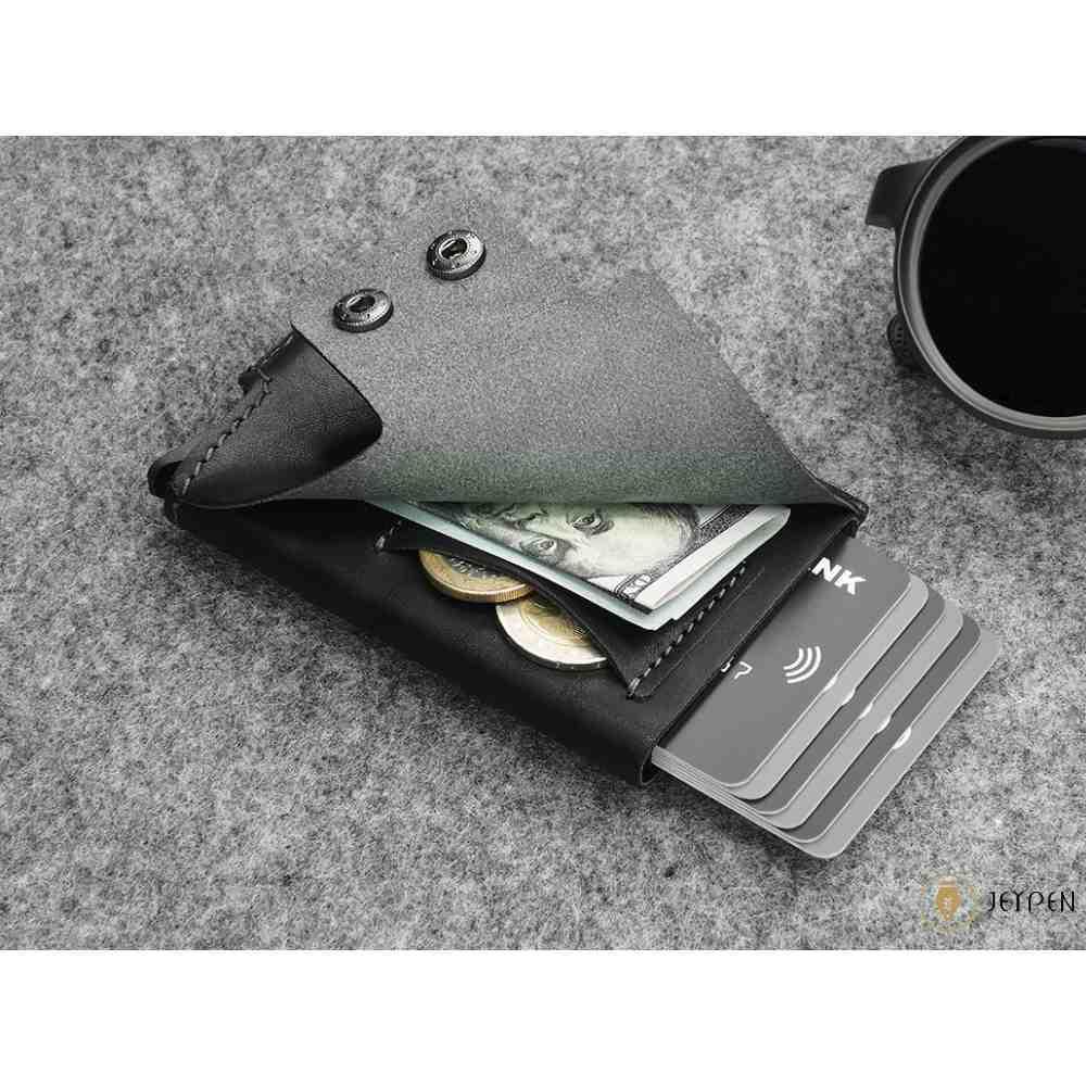 قرارگیری کارت ها جاکارتی پولاریس مدل FUNKY wallet رنگ مشکی چرم نومد