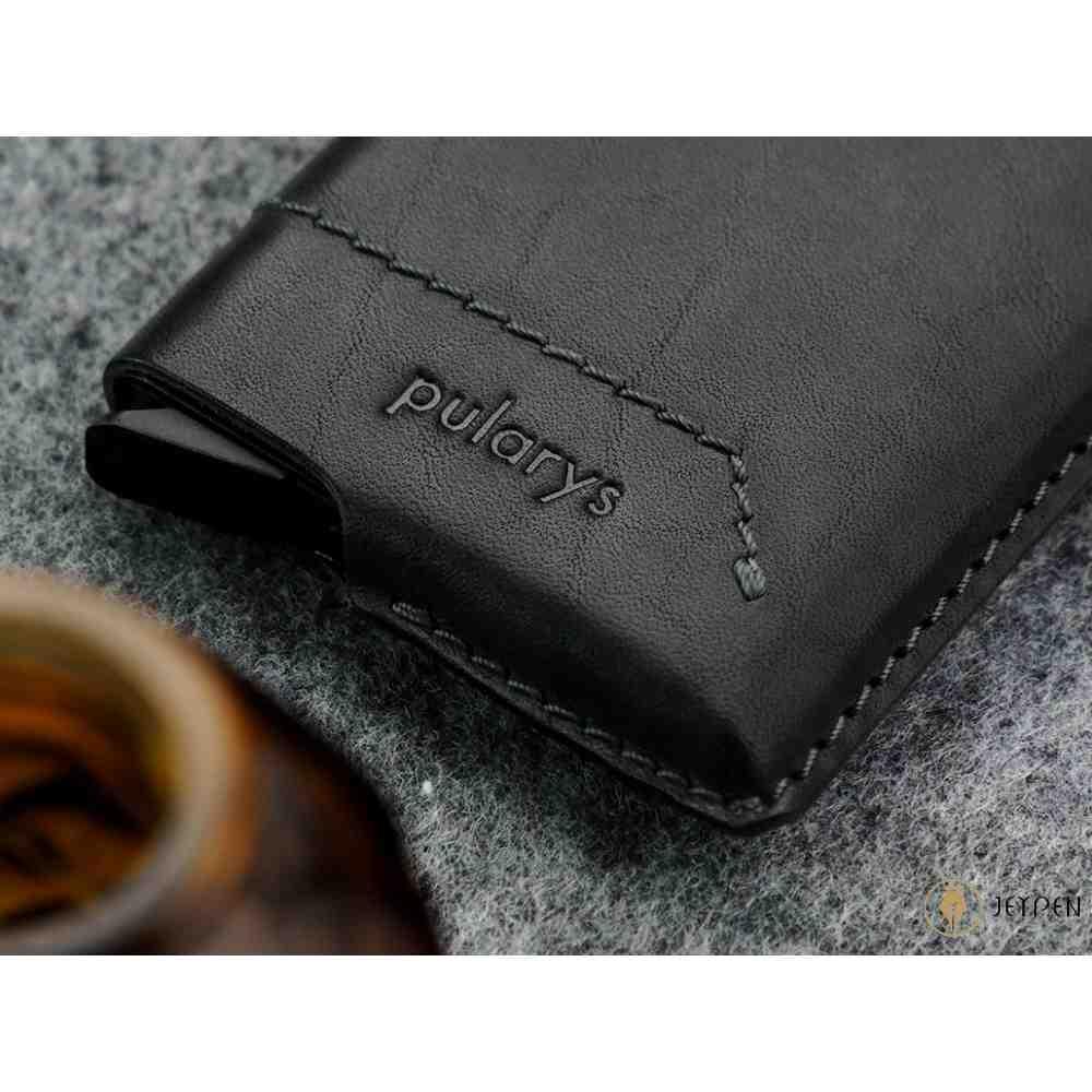 دکمه شاسی جاکارتی پولاریس مدل GOBI wallet رنگ مشکی چرم نومد
