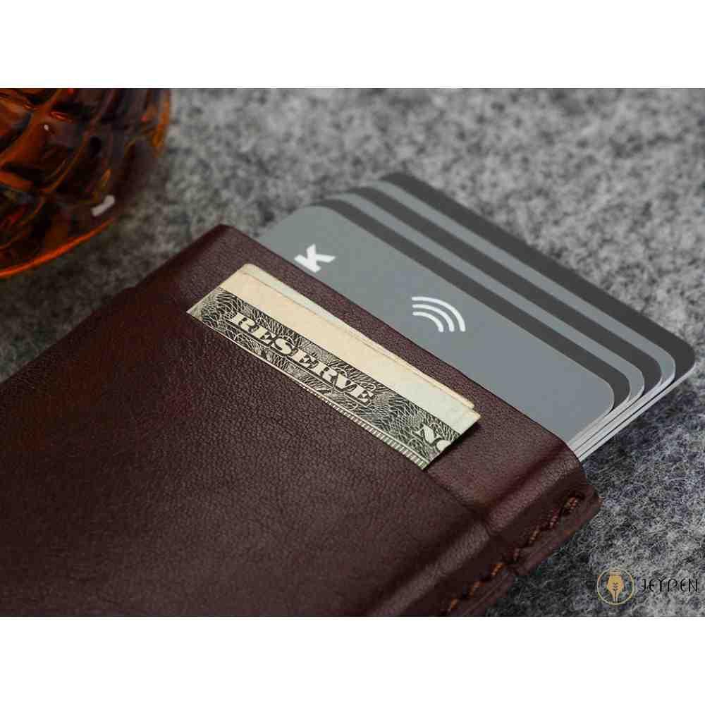جاکارتی پولاریس مدل GOBI wallet رنگ قهوه‌ای چرم نومد - 1