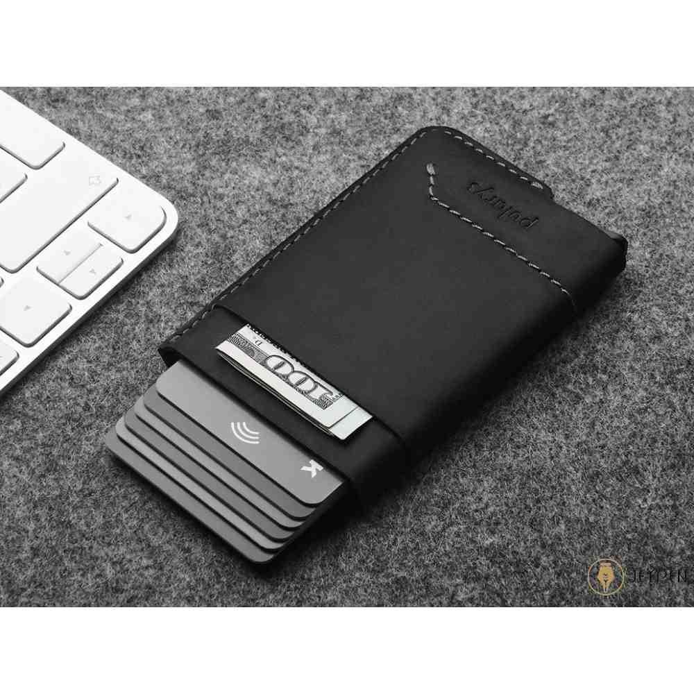 قرارگیری کارت ها جاکارتی پولاریس مدل GOBI wallet رنگ مشکی چرم هانتر