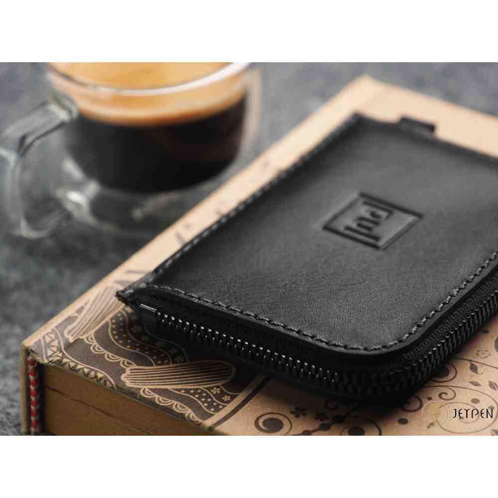 زیپ جاکارتی پولاریس مدل OLDTIMER SLIM wallet رنگ مشکی چرم نومد