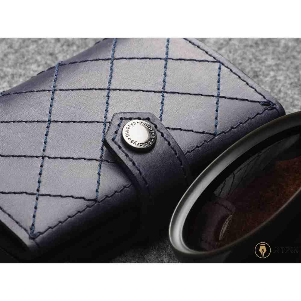 جزئیات جاکارتی پولاریس مدل HIKER - CHIC Décor wallet رنگ سرمه‌ای چرم نومد