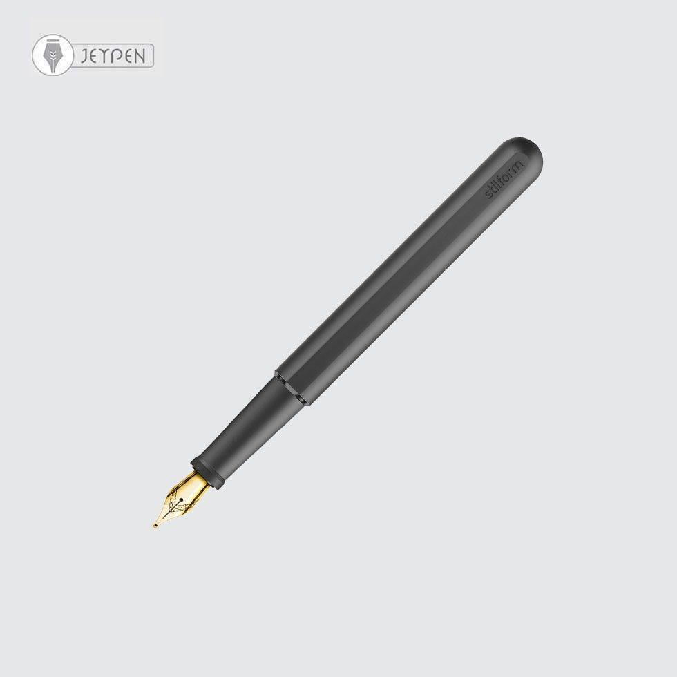 خودنویس استیل فرم مدل تیتانیومی INK رنگ تیتانیوم DLC سرقلم طلا سایز M - 0