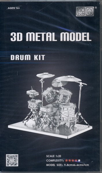 تصویر  Drum kit (3D metal model m22205)