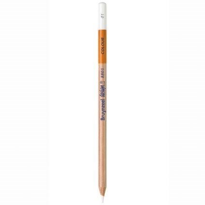 تصویر  مداد رنگي پلي کروم ديزاين رنگ سفيد شماره 01 برونزيل