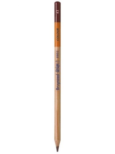 تصویر  مداد رنگي پلي کروم ديزاين رنگ قهوه اي تيره شماره 43 برونزيل