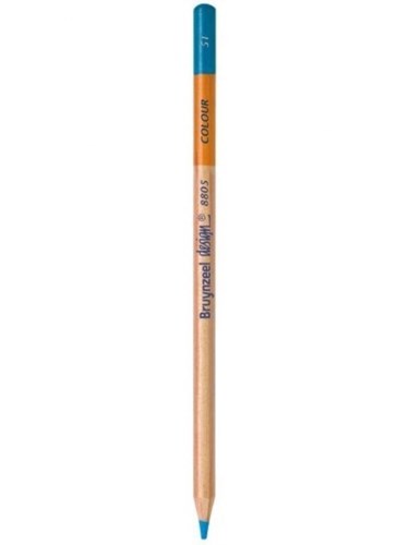 تصویر  مداد رنگي پلي کروم ديزاين رنگ ابي لايت شماره 51 برونزيل