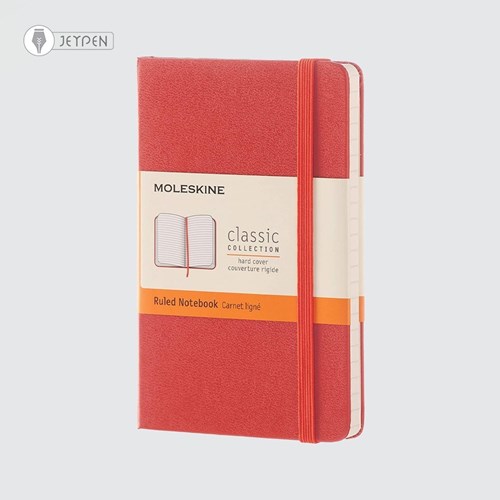 تصویر  دفترچه Moleskine رنگ نارنجی سایز A6 جلد گالینگور
