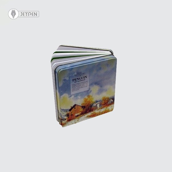 تصویر  دفترچه يادداشت جلد فلزي پنگوئن (كد 641) خشتي كوچك