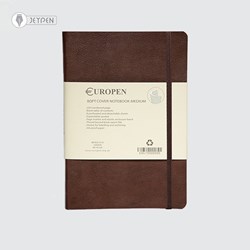 تصویر  دفتر یوروپن سایز مدیوم جلد نرم رنگ شکلاتی