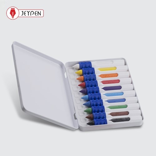 تصویر  پريمو مدادشمعي 10 رنگ آبرنگي با غلاف در جعبه فلزي