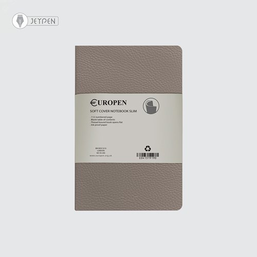 تصویر  دفتر یوروپن سایز مدیوم اسلیم جلد نرم رنگ کرم پاستلی کد 103