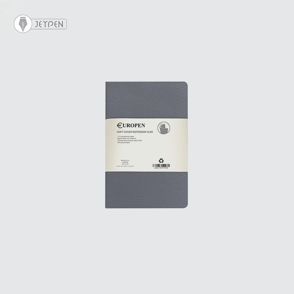 تصویر  دفتر یوروپن سایز مدیوم اسلیم جلد نرم رنگ طوسی کد 109