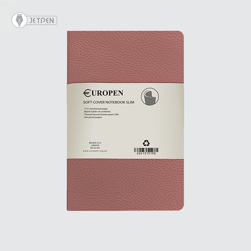 تصویر  دفتر یوروپن سایز مدیوم اسلیم جلد نرم رنگ صورتی تیره پاستلی کد 105
