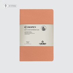 تصویر  دفتر یوروپن سایز مدیوم اسلیم جلد نرم رنگ نارنجی روشن پاستلی کد 106
