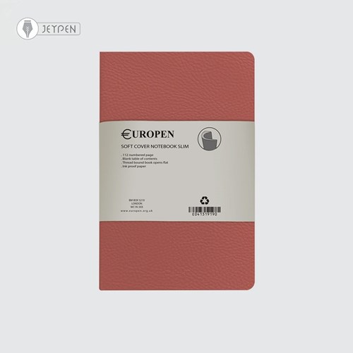 تصویر  دفتر یوروپن سایز مدیوم اسلیم جلد نرم رنگ نارنجی تیره پاستلی کد 107