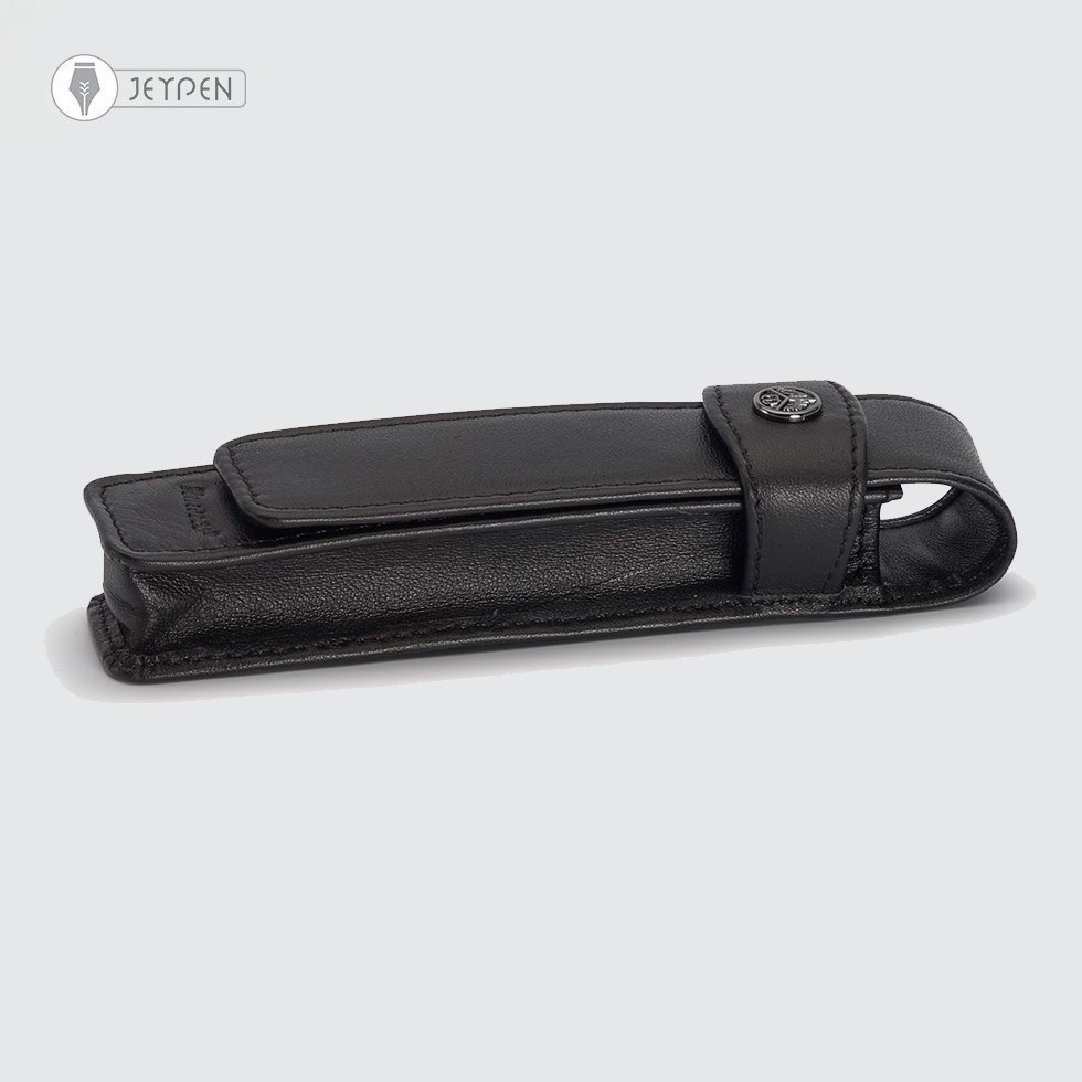 تصویر  کیف چرمی استاندارد کاوکو تکی رنگ مشکی (قلم‌های بلند)