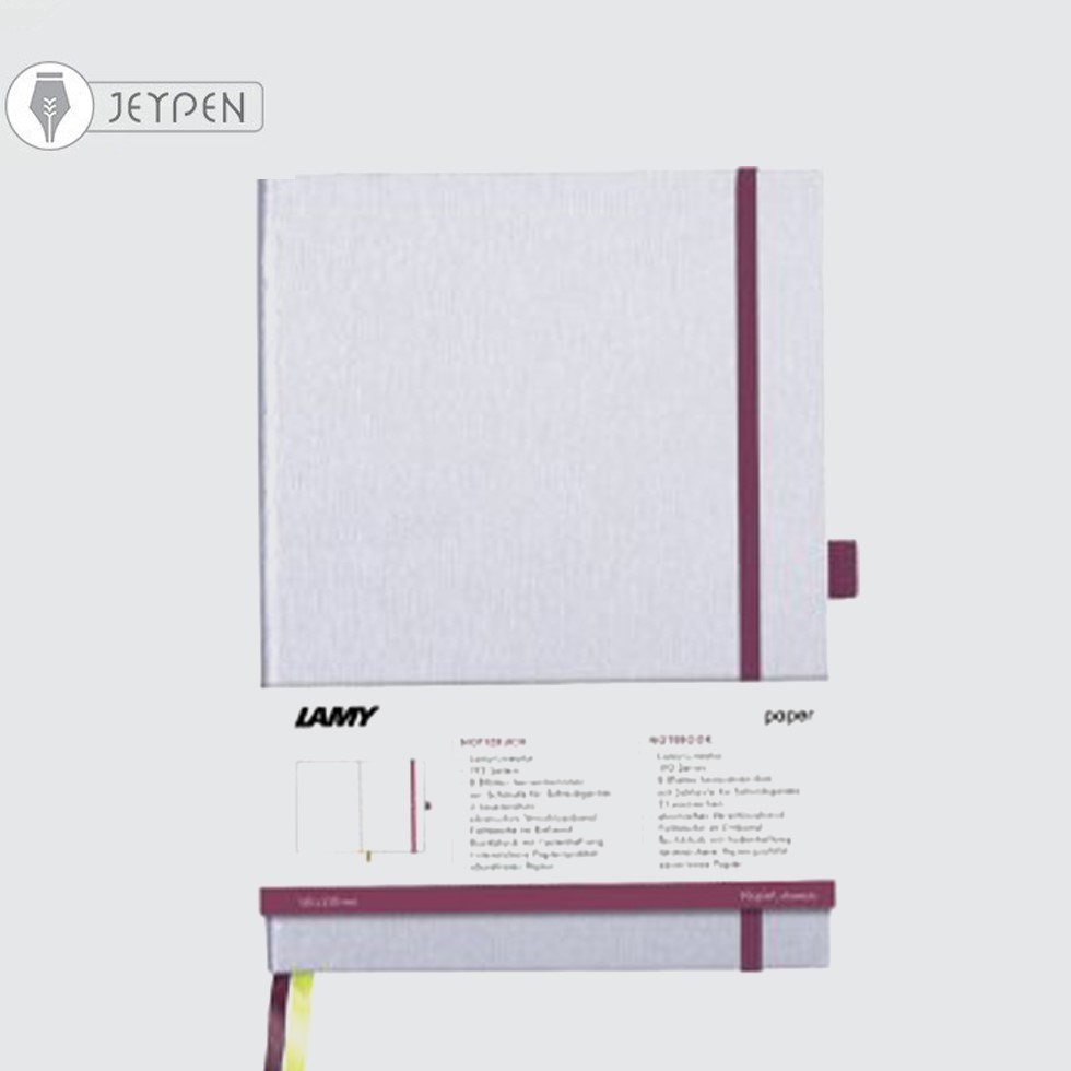 تصویر  دفتر لامی مدل جلد سخت خط دار سایز A5 رنگ بنفش مشکی