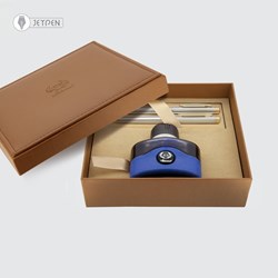 تصویر  ست خودنويس و خودکار ايپلمات مدل اليسه رنگ استيل با جعبه