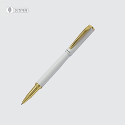 تصویر  روان‌نویس یوروپن مدل کلاسیک رنگ سفید گیره طلا