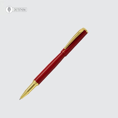 تصویر  روان‌نویس یوروپن مدل کلاسیک رنگ قرمز گیره طلا